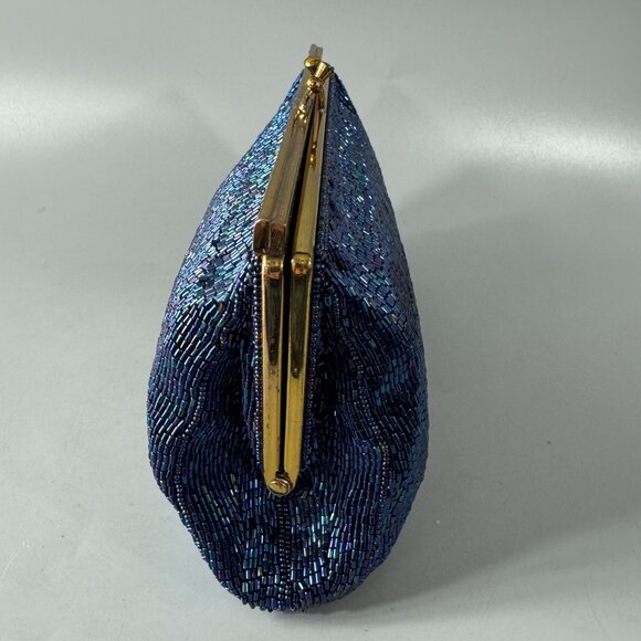 Ellegent Saks Fifth Avenue Beaded Evening Bag/Clutch  in Blue - Picture 9 of 15